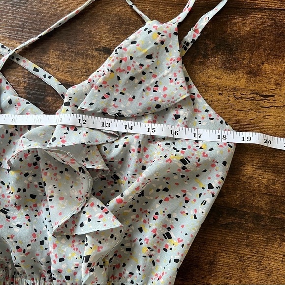 BCBG Grey/Blue Confetti Splashed Cross Front Mini Size Medium - Picture 12 of 15